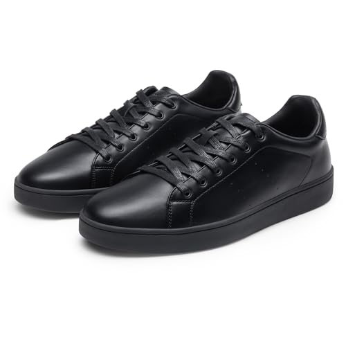 Bruno Marc Men's Casual Dress Sneaker Business Casual Shoes for Men Comfortable Lightweight Lace Up Fashion Sneakers WaveFlex CoreLux,Size 8,All Black,BMUMFN2519
