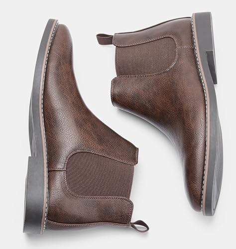 Santimon Mens Chelsea Boots Casual Dress Suede Chukka Western Cowboy Ankle Boots for Men3