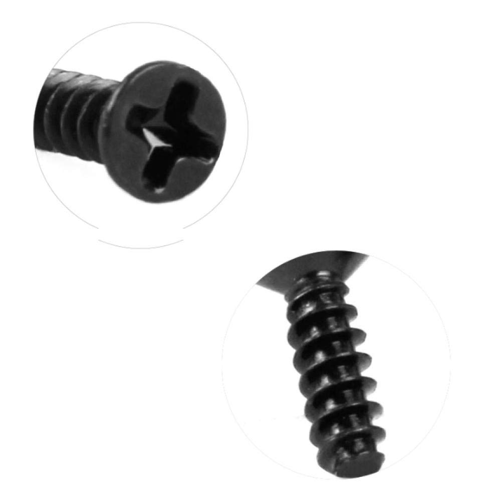 Tornillo Phillips, Iron-Haired Black Cross Flat countersunk Head Tapping Screws, Small Screws, National Standard, M1.4M1.7M2M3-M2*4 * 100pcs(M2.6 * 10 * 100)