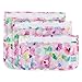 Bumkins TSA Approved Toiletry Bag, Travel Bag, PVC-Free, Vinyl-Free, Clear Front, Set of 3 - Watercolor