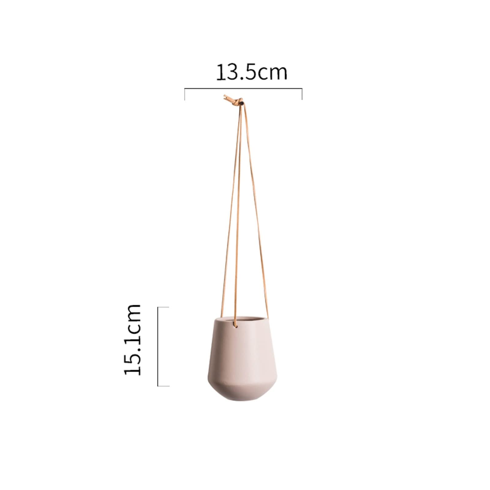 TOMYEUS Wiszące doniczki, wiszące donice z koszem na rośliny, porcelanowe doniczki z linką do wnętrz, na ścianę, sufit, doniczki, wieszak na rośliny, (kolor: B)