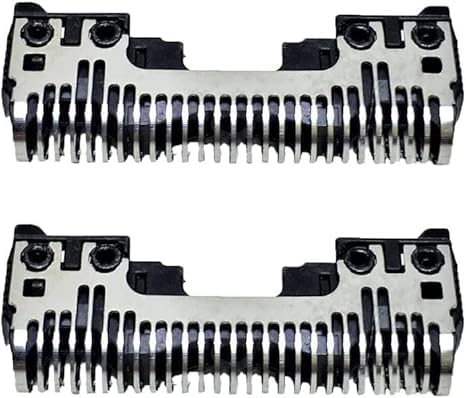 Two Oulice replacement inner blades for Panasonic electric razors, shown side-by-side. Each blade unit features multiple sharp, silver-colored cutting elements attached to a black plastic base, designed for precise shaving.