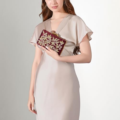 Image of Lavie Signature Women's Ogden Embroyidery Handle Framed Clutch|Ladies Purse |Gift For Women