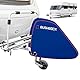 BUSHBOCK® Premium Deichselhaube aus Oxford 600D Material mit PU Beschichtung und Reflektoren. Universal Deichselabdeckung - auch für Wohnwagen/Anhänger mit Antischlingerkupplung & Kastenschloss (Blau)
