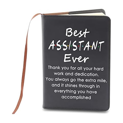 LQRI Best Assistant Ever Notebook Thank You Assistant Leather Notebook Administrative Assistant Teaching Assistant or Assistant Principal Gifts (Best Assistant Ever) Cover