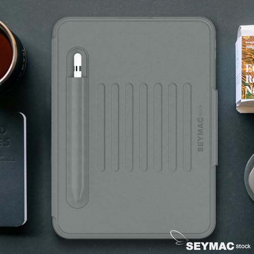 Image of SEYMAC stock Case for iPad (A16) 11th /10th Generation 11 /10.9'', Full-Body Drop Protection,[Stitched Slim Pencil Sleeve],Strong Magnetic Auto Sleep Case, Absorbing Multi-Angles Stand, Card Slot- Gray