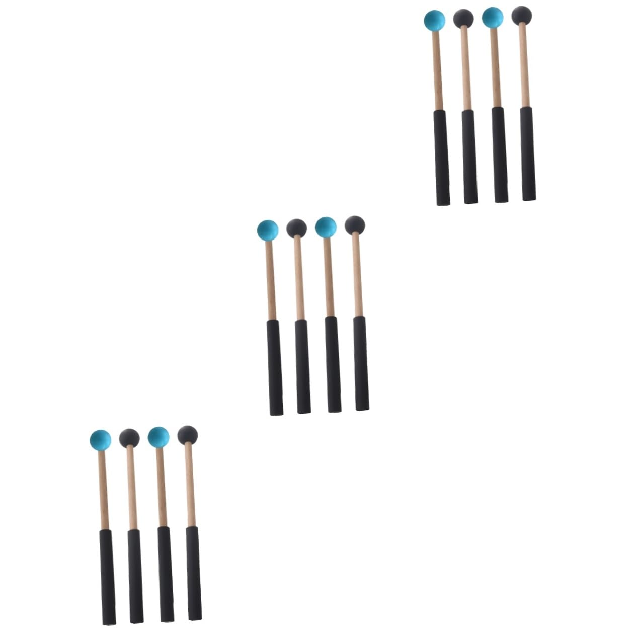 VICASKY 6pares Mallets De Percusión Para Marimba y Lengua De Diseño Ergonómico Cabezales Pulidos Para Instrumentos De Percusión