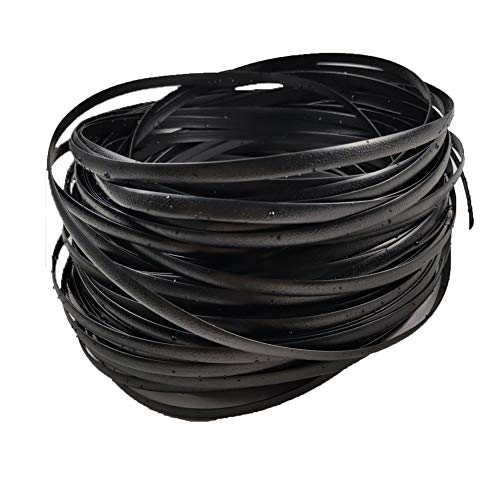 Woven Rattan, Plastic Pe Wicker Repair Material For Garden Chair Black Table Patio Furniture Storage Basket Hand-Woven Diy Material (Around 220Ft) #TOP3