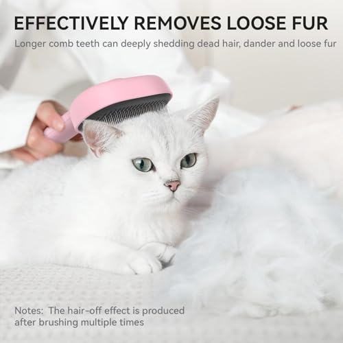 Image of Aumuca Cat Brushes for Indoor Cats, Cat Hair Brush for Shedding, Cat Brush for Long or Short Haired Cats, Cat Grooming Deshedding Brush for Dog Kitten Horse Massage Removes Loose Fur