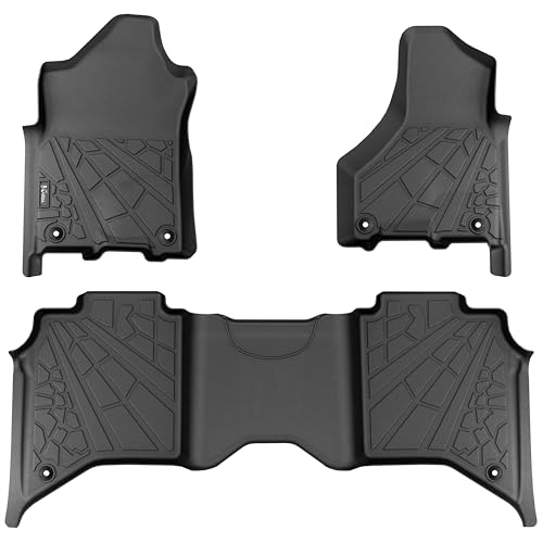 KARPAL Floor Mats for Ram 2500/3500 Crew Cab 2019-2025 2026, TPE All-Weather Floor Liners 1st & 2nd Row Car Mats, Ram Accessories