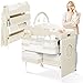 Portable Baby Changing Table with Wheels - Modern Dresser Changing Tables w/Hanging Toys, Laundry Bag, Changing Table Organizer Boxes - Folding Waterproof Baby Diaper Changing Station for Nursery