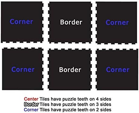 Miniatura 6 de American Floor Mats Suelo deportivo de goma resistente de 0.315 in, azulejos de goma entrelazados (23 x 23 pulgadas), juego de 10% moca, 3 pies 10