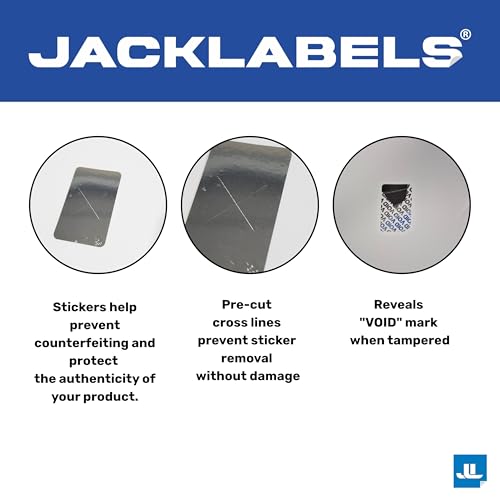 Image of Tamper Evident Void Hologram Sticker Rectangular 30mm X 20mm Silver Color | 5 Sheets of 28 Stickers Each with Void Seal Security Feature Stickers (Pack of 140)