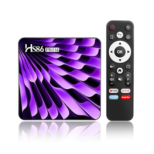 Android 14.0 TV Box,Support 2.4/5.0GHz WiFi 10/100M Ethernet BT5.4 4K H.265