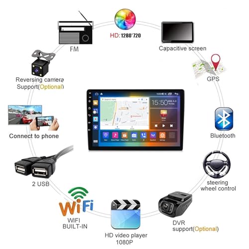 Radio samochodowe Android 12 do Honda Jazz 2007-2014, ekran dotykowy 25.4 cm, bezprzewodowe Carplay i Android Auto, nawigacja GPS, 4G WiFi, RDS, DSP, SWC, Mirror Link