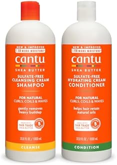 Cantu Shampoo & Conditioner with Shea Butter for Natural Hair, 1L (Pack of 2)