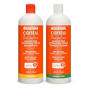 Cantu Shampoo & Conditioner with Shea Butter for Natural Hair, 1L (Pack of 2)