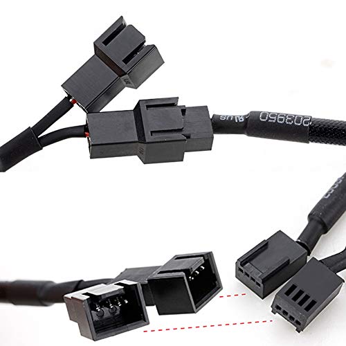 Cabo divisor Y de 4 pinos de 4 pinos Pwm fêmea para placa mãe de 3/4 pinos capa de pc adaptador de e