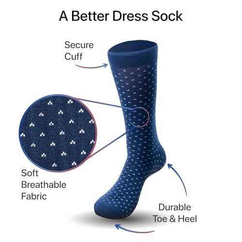 12 Pack Dress Socks for Men- Fancy Argyle and Classic Pattern Dress Socks2