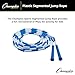 Champion Sports Classic Plastic Segmented Beaded Jump Ropes - Phys. Ed, Gym, Fitness and Recreational Use, 9'L, Blue/White