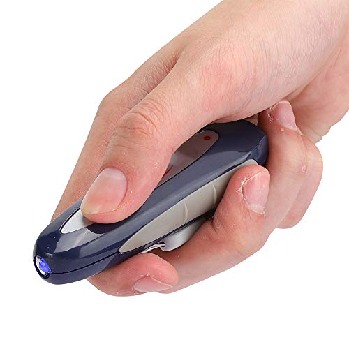 Tyenaza Detector de Dinero UV, Detector de Billetes Falsificados de Mano, Detector de Billetes Falso Portátil 2 en 1 con Cordón, Mini Comprobador de Billetes Falsos de Billetes de Banco(con batería)