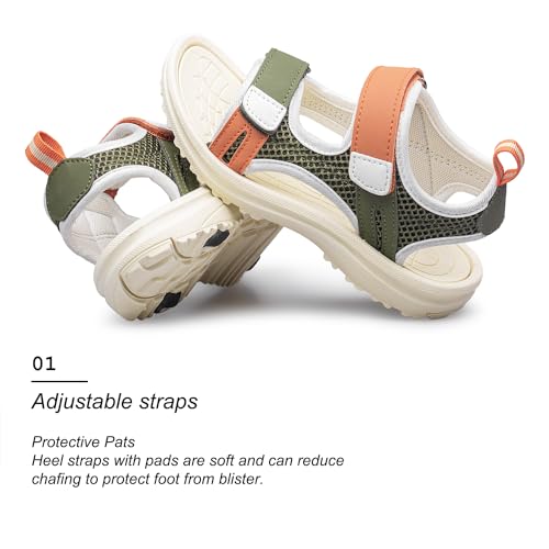 Image of vibdiv Boys Girls Sandals Open-Toe Summer Outdoor Unisex Child Sport Sandals Athletic Lightweight(Toddler /Little Kid /Big Kid)