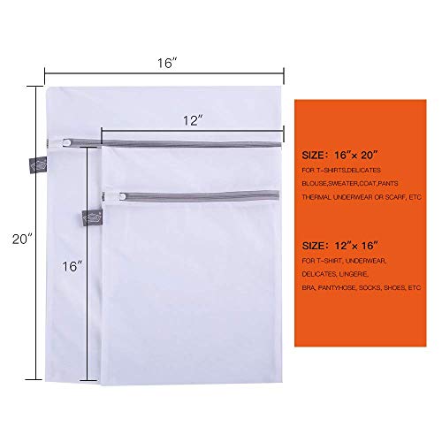 Kimmama Laundry Bag Mesh Wash Bags, Washing Machine Wash Bag, Net Washer Sack with Zipper, Dryer Pouch for Cleaning and Drying Cloths, Garment, Delicates, T-shirt, Underwear, Bra, Pant, Small Toys