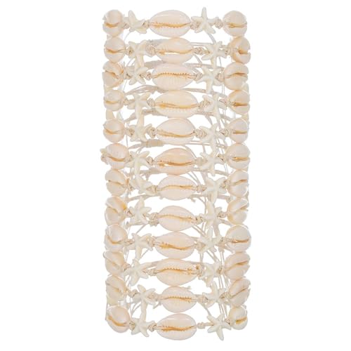 12 Pcs Handmade Braid Shell Starfish Bracelets Set for Women Jewelry