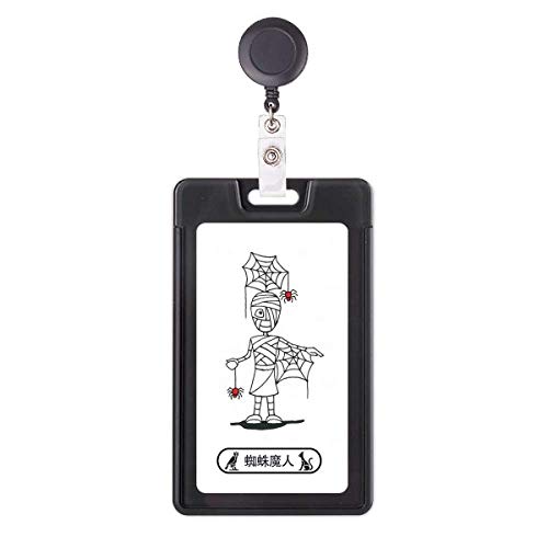 Badge rétractable avec cordon robuste et motif Horus Momie
