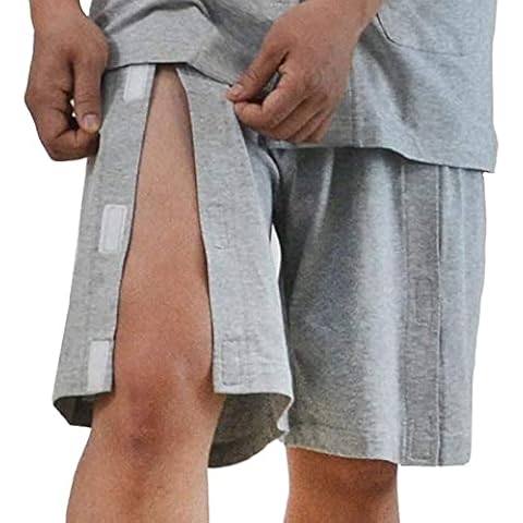 AMBH Paralysis Clothing Patient Pajamas Velcro Open Care Clothes, Easy To Wear And Take Off Pajamas For Fracture Rehabilitation, Bed Rest Disability Elderly(Size:XL,Color:A) Cover