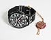 Imagen de reloj de aviador IMC Phantom negro para hombre con correa de piel y carcasa de acero inoxidable