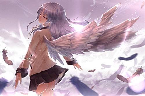 Angel Beats pintura decorativa 500/1000/1500 pieza del rompecabezas for los adultos Tecnología Medios piezas encajan perfectamente descompresión de dibujos animados de anime ( Size : 1000 pieces ) Cover