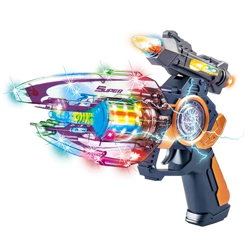 SK MISS Pistola Juguete Eléctrica, Pistolas Juguete Luces para Niños con Luces Parpadeantes y Efectos de Sonido, Juguetes de Luminosos-A Partir de 3 Años