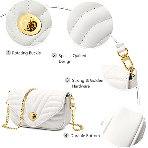Image of JEEHAN Quilted Crossbody Bags for women Designer Shoulder Handbags Small Purse