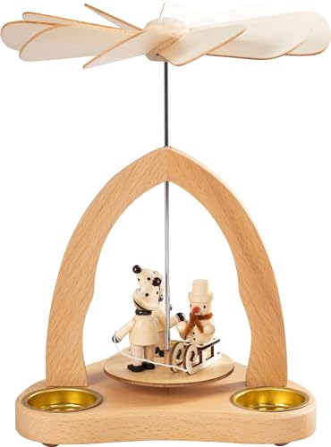 SAICO Original Pyramide de table de Noël pour 3 bougies chauffe-plat