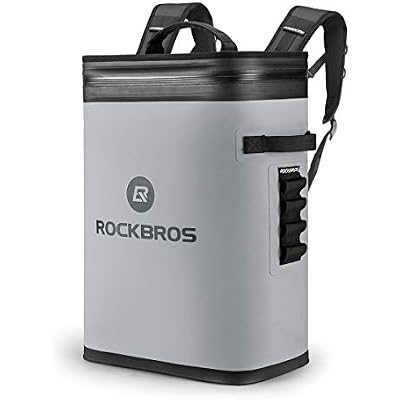 ROCKBROS Backpack Cooler Leak-Proof Soft Sided Cooler Waterproof Insulated Backpack Cooler Bag 36 Can Soft Cooler for Camping Fishing Party Outdoor Adventure Picnic