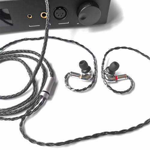 Fezzlo Upgraded Earphone Cable, in Ear Monitor Cords, 16 Core Silver Plated IEM Wire for KZ AS10 ZS10 ZS6 TRN V80 CCA C10 etc, Works On Musician Audiophile(0.78mm-2pin 4.9ft 3.5mm) Black by Fezzlo - Image 3