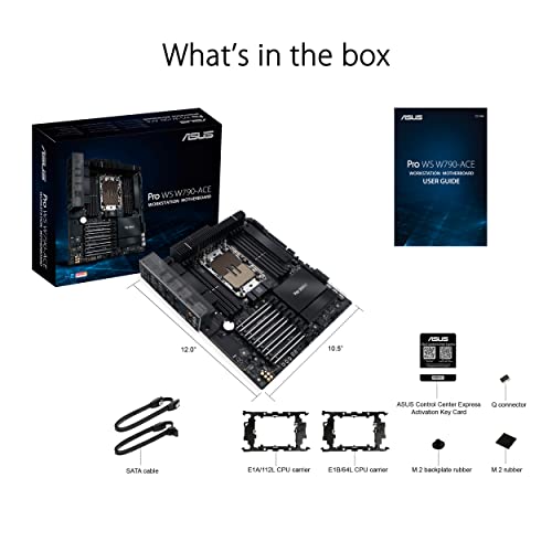 Image of ASUS Pro WS W790-ACE Intel LGA 4677 CEB Motherboard,5xPCIe 5.0x16 Slots,DDR5 R-DIMM,10G & 2.5GLAN,USB 3.2 Gen 2x2 Type-C,BMC Header, ACCE