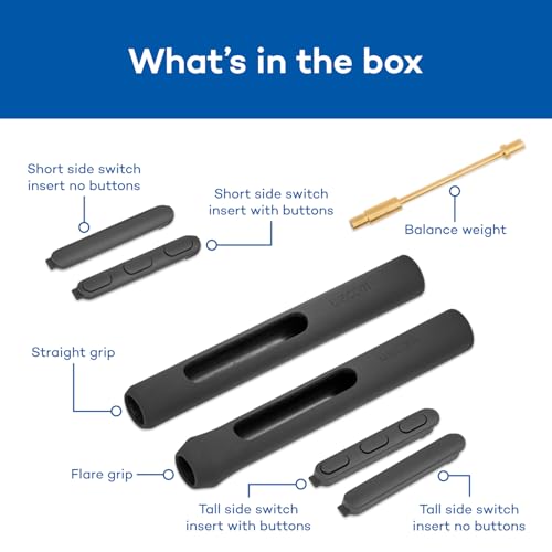 Image of Wacom Pro Pen 3 Customization Kit | If your Wacom device came with the slim version of the PP3, this kit comes with the grips & weights to configure the pen