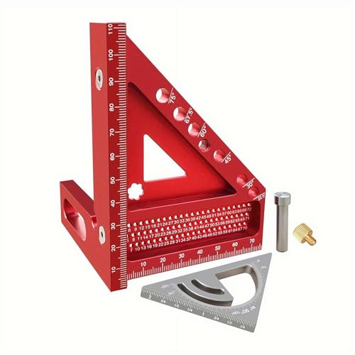 3D with 11 Drill Holes and Positioning Aid, Woodworking Square Protractor, Aluminum Alloy Miter Triangular Ruler, Multifunctional Woodworking Tools Set Square 4 3D with 11 Drill Holes and Positioning Aid, Woodworking Square Protractor, Aluminum Alloy Miter Triangular Ruler, Multifunctional Woodworking Tools Set Square - Image 4