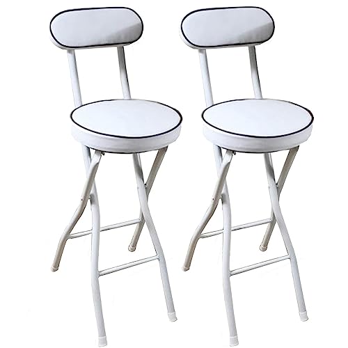 Tabourets de bar pliants lot de 2 avec assise rembourrée confort pub