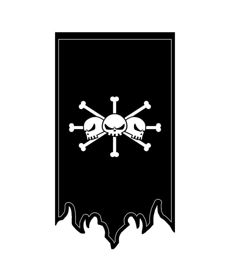 Bandera De Los Piratas De Barbanegra De One Piece Barbablanca Se