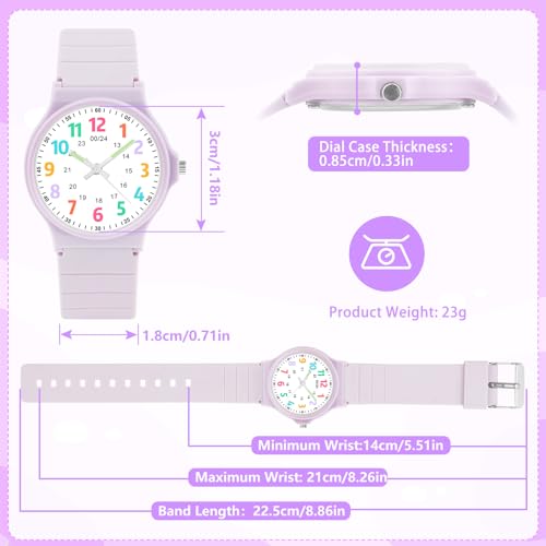 Image of Juboos Kids Watch Analog for Boys Girls Toddler, 3ATM Waterproof Wirstwatch Learning Time and Easy to Read