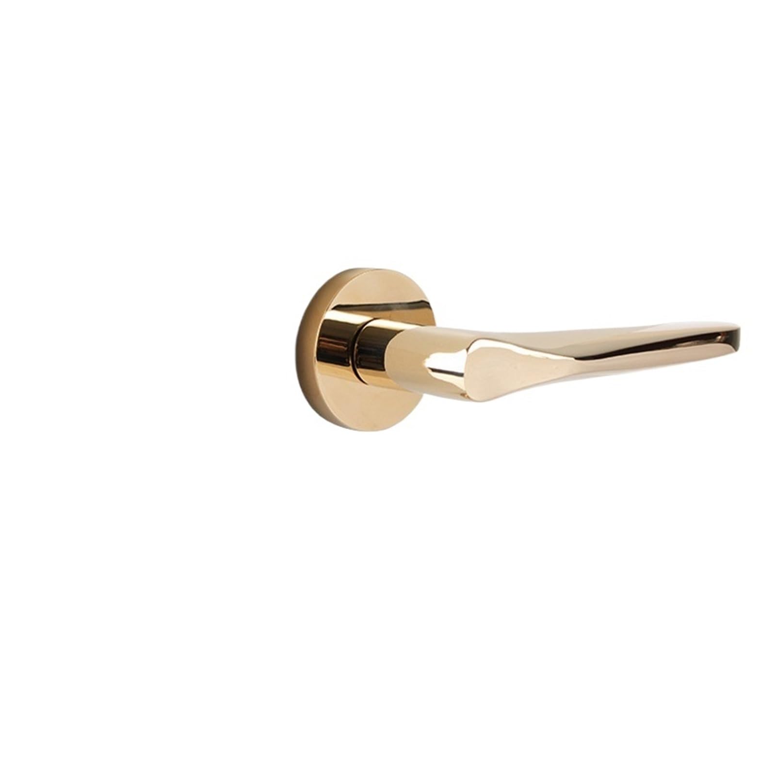 ZONSHJDKR American Door Lock Brass Bedroom Silent Simple Wooden Handle Invisible Body(Gold,Invisible Lock)