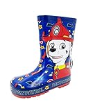 William Lamb Paw Patrol Kori Rubber Wellington Rain Boots (US 11, numeric_11), Blue, 11 Little Kid