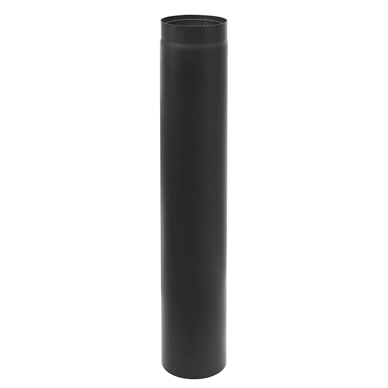 raik Rauchrohr/Ofenrohr Izoker doppelwandig mit Isolierung Durchmesser 150 mm Länge 1000 mm Stahlblech Schwarz SH30004927-sw