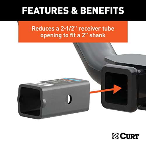 Image of CURT 45405 Receiver Reducer Sleeve for 2-1 /2 inch Trailer Hitches