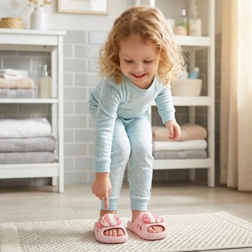 Image of Kids Cloud Slides Boys Girls Slides Non-slip Summer Beach Pool Shoes EVA Girls Everday Slip on Slide Sandals Garden Slippers Bathroom Shower Shoes