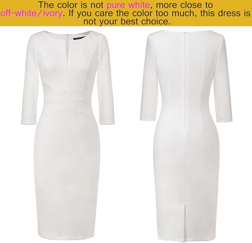 Image of VFSHOW Womens Slim Zipper Up Work Business Office Party Bodycon Pencil Sheath Dress