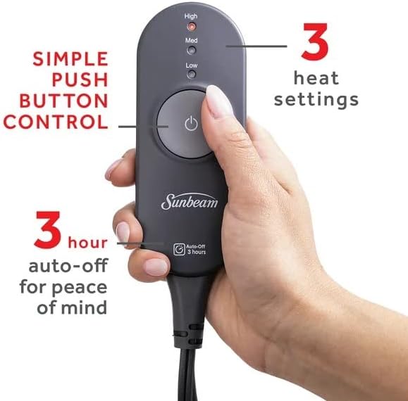 review Heated Blanket, Machine Washable Extremely Soft and Comfortable Electric Blanket Throw Fast Heating with Hand Controller 3 Heating Settings and auto Shut-Off, Grey Slate, 50